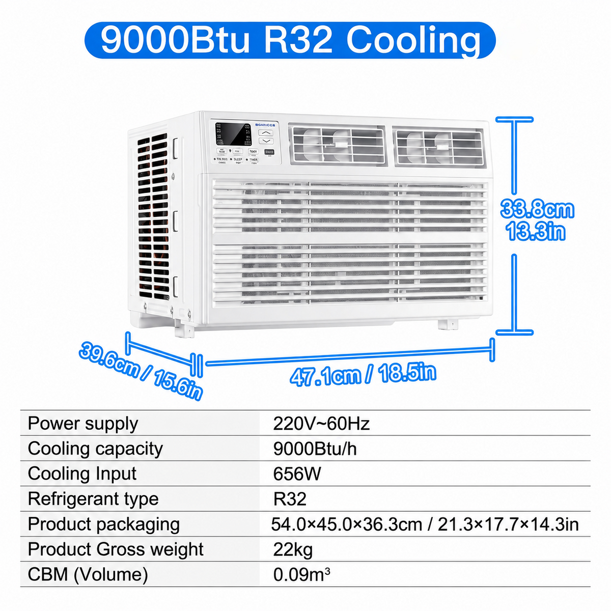 Energy-Efficient Compact Portable Window Air Conditioner