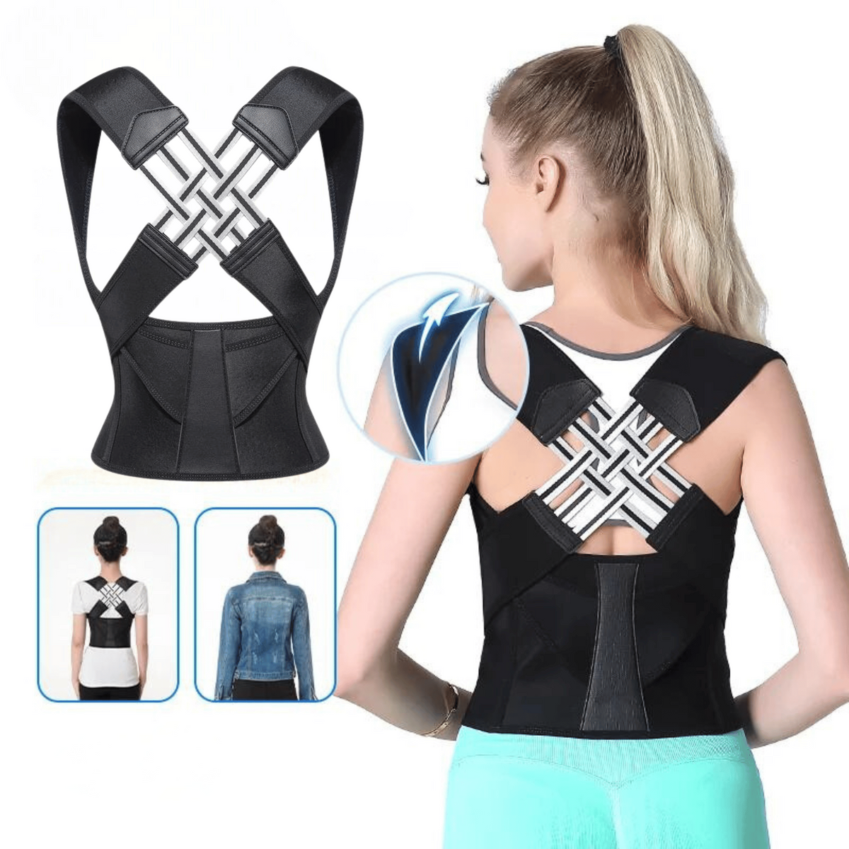 Adjustable Posture Corrector Back Brace — Comfortable
