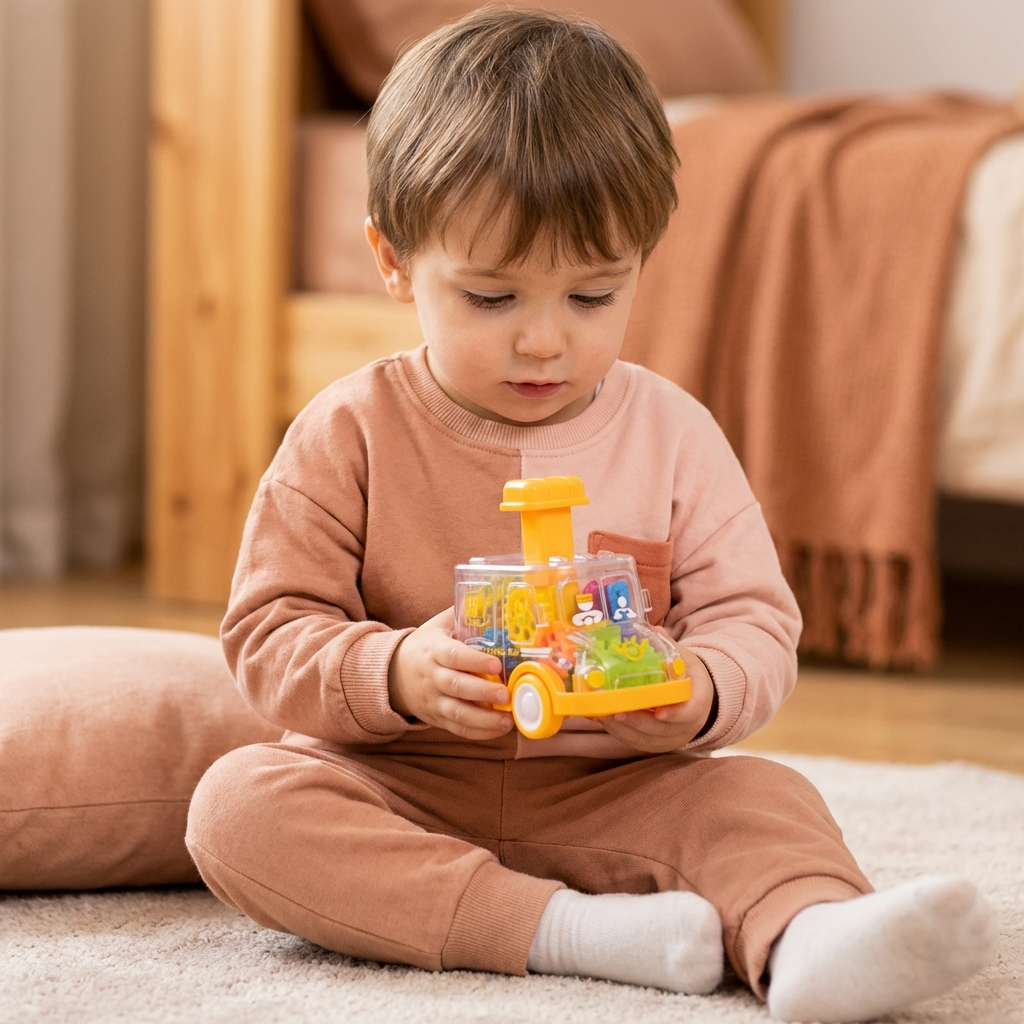 Colorful Gear Mechanism Push-and-Go Toy Cars for Kids - Educational STEM Toy