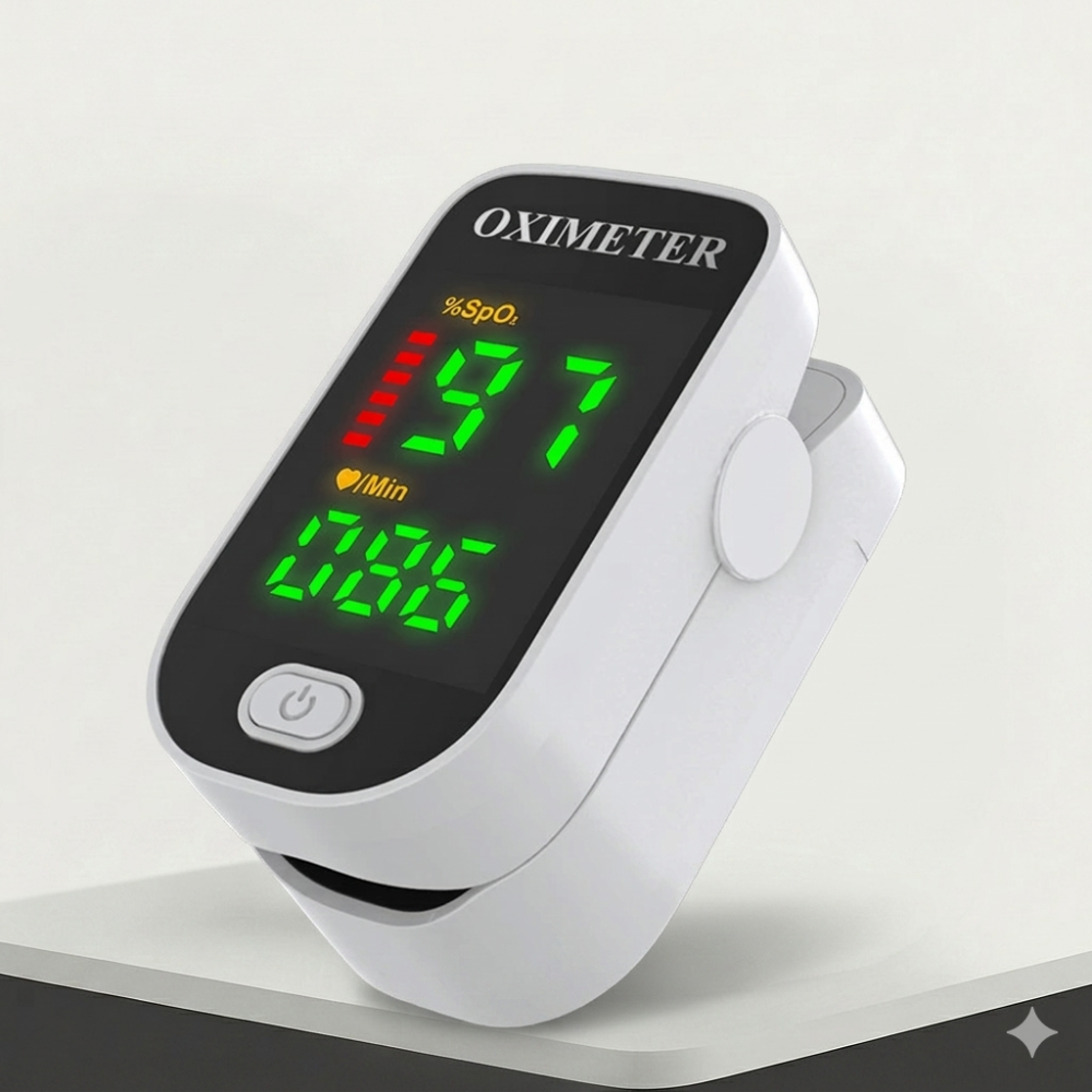 Finger Pulse Oximeter - Non-Invasive Oxygen Saturation Monitor