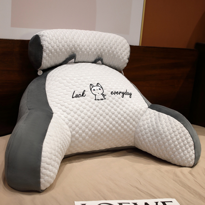 Ergonomic Large Reading Pillow with Memory Foam Backrest & Arm Support
