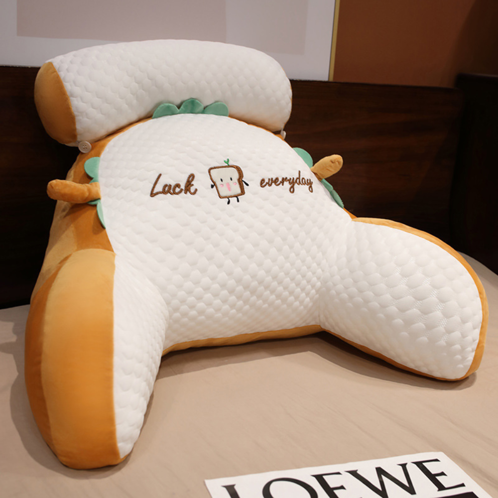 Ergonomic Large Reading Pillow with Memory Foam Backrest & Arm Support