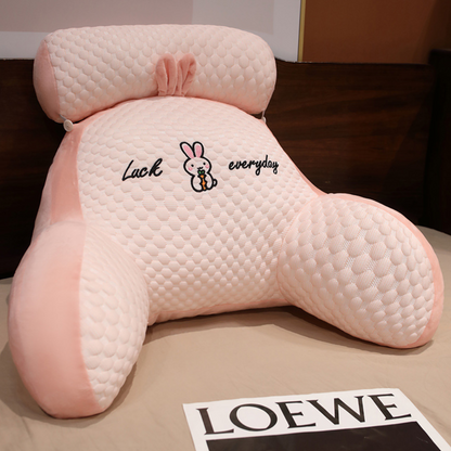 Ergonomic Large Reading Pillow with Memory Foam Backrest & Arm Support