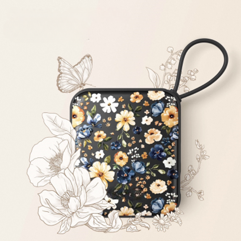 Floral Electric Hand Warmer - Rechargeable Portable Pocket Heater