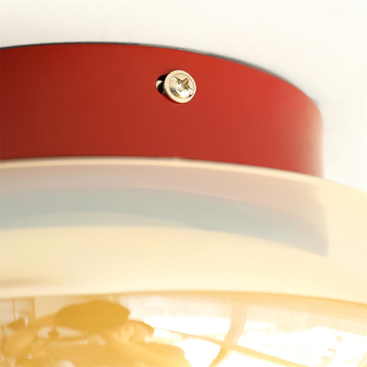 June Retro Glass Flush-Mount Ceiling Light — Elegant LED