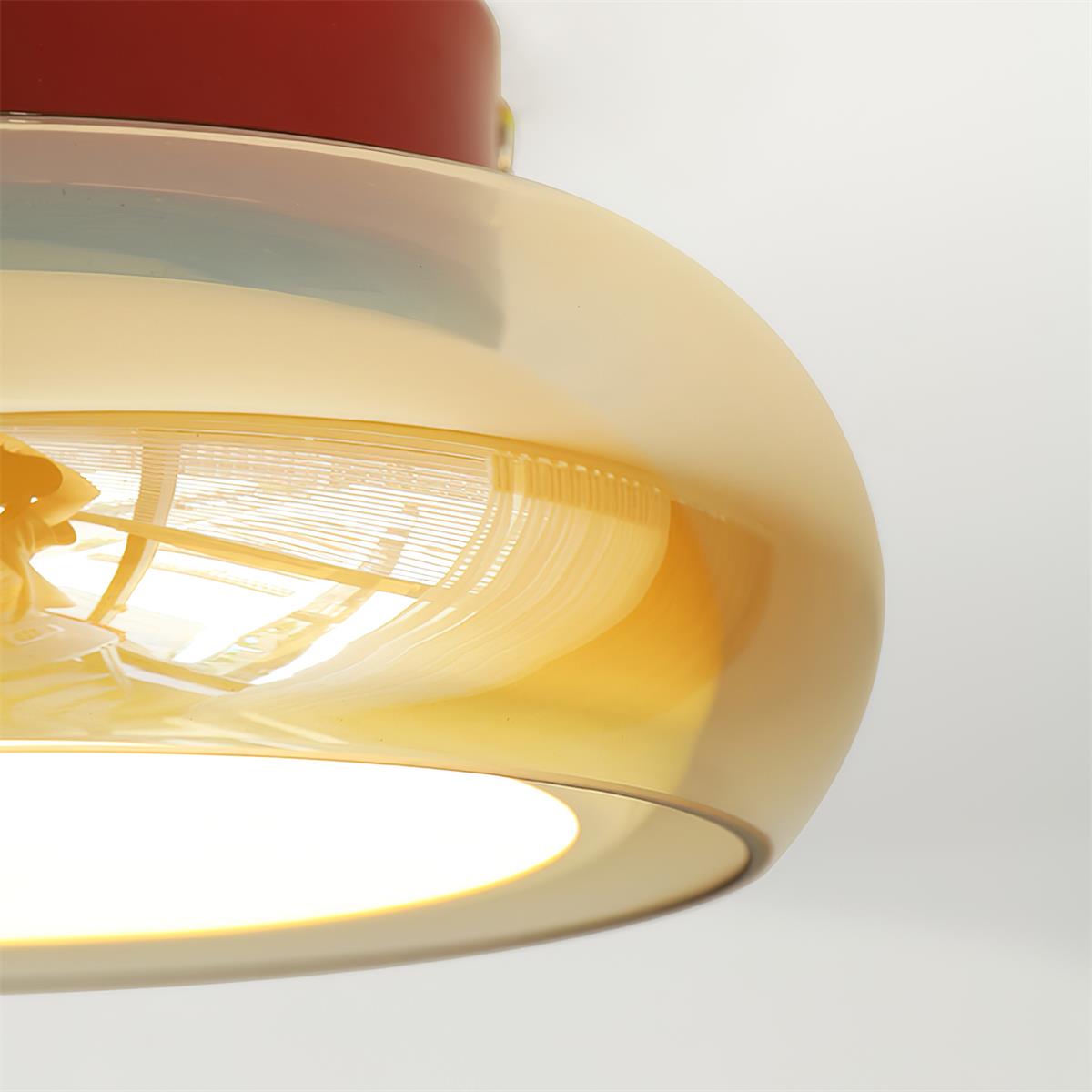 June Retro Glass Flush-Mount Ceiling Light — Elegant LED