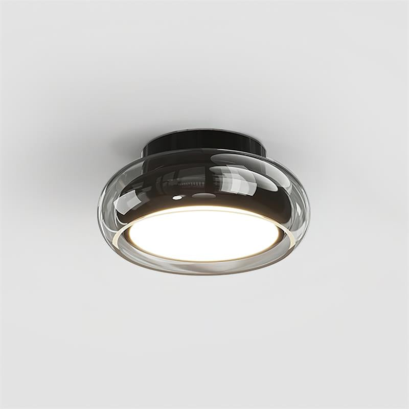 June Retro Glass Flush-Mount Ceiling Light — Elegant LED