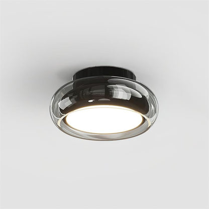 June Retro Glass Flush-Mount Ceiling Light — Elegant LED