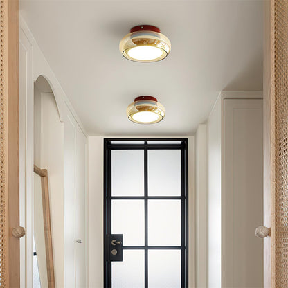 June Retro Glass Flush-Mount Ceiling Light — Elegant LED