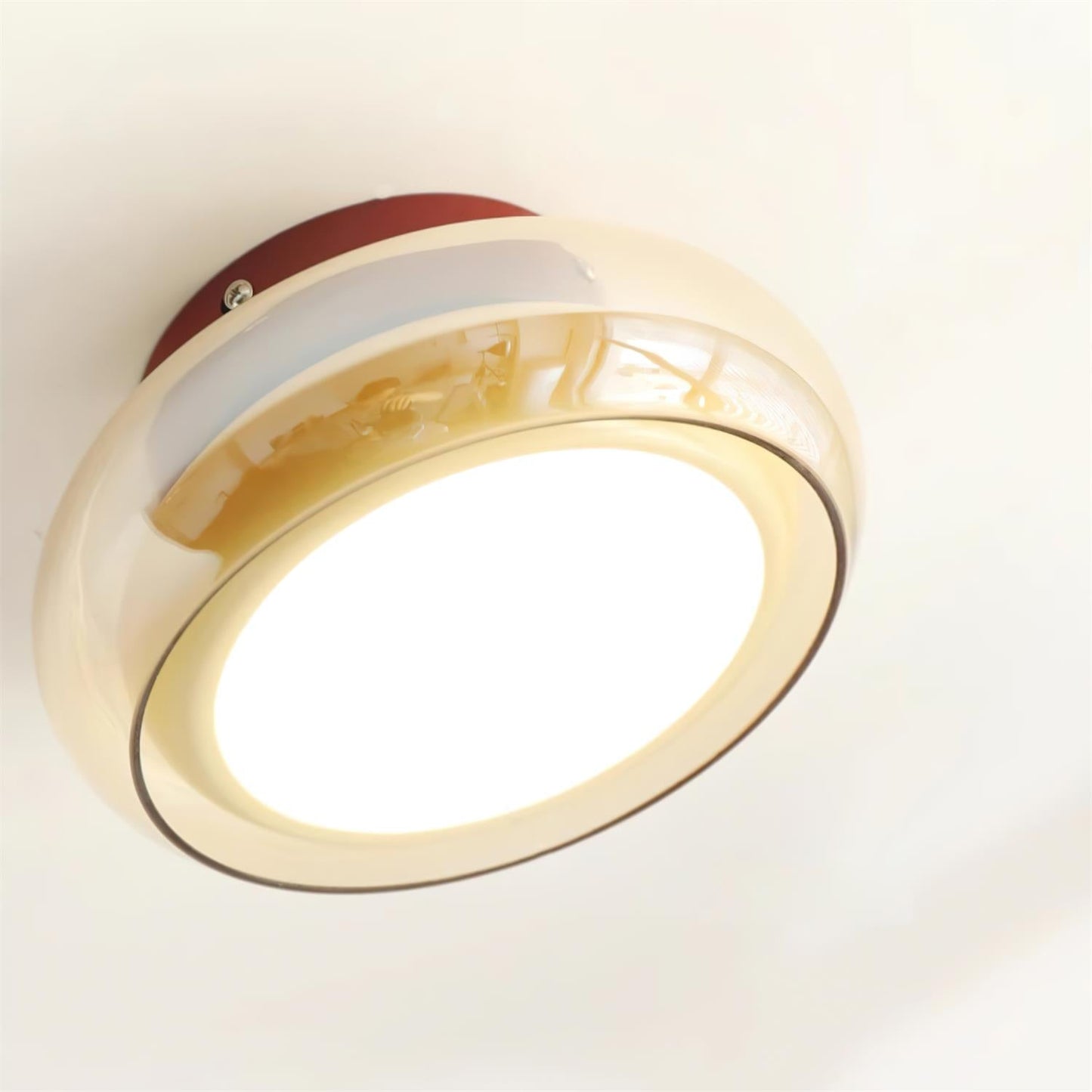 June Retro Glass Flush-Mount Ceiling Light — Elegant LED