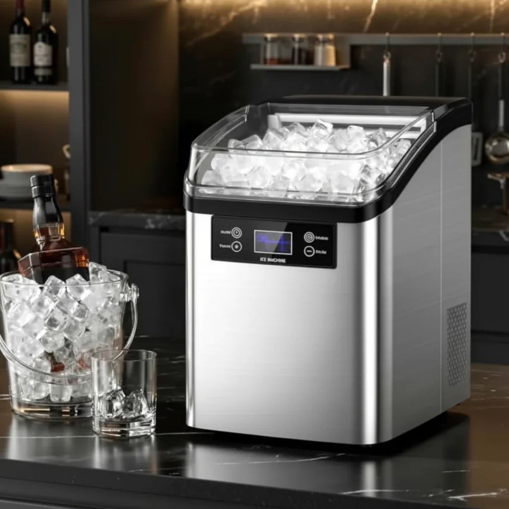 Countertop Ice Maker - Automatic, Large-Capacity Ice Cube Maker