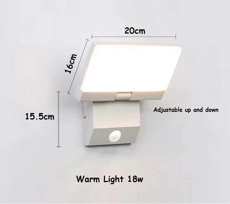 LumiFold Outdoor Wall Light - IP65 Waterproof with