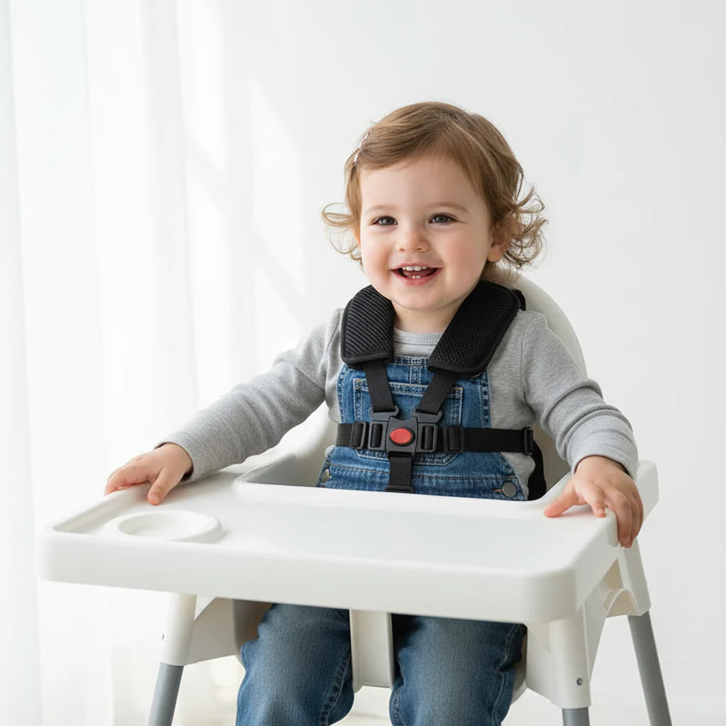 ComfortSafe Child Car Seat Harness with Adjustable Straps and Plush Padding