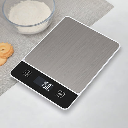 Digital Kitchen Scale – Stainless Steel, 22 lb Capacity for Precise Food Measurement