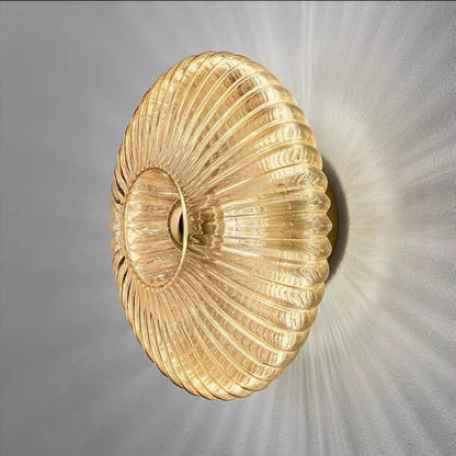 Elegant Nordic Vintage Glass Wall Sconce with Striped
