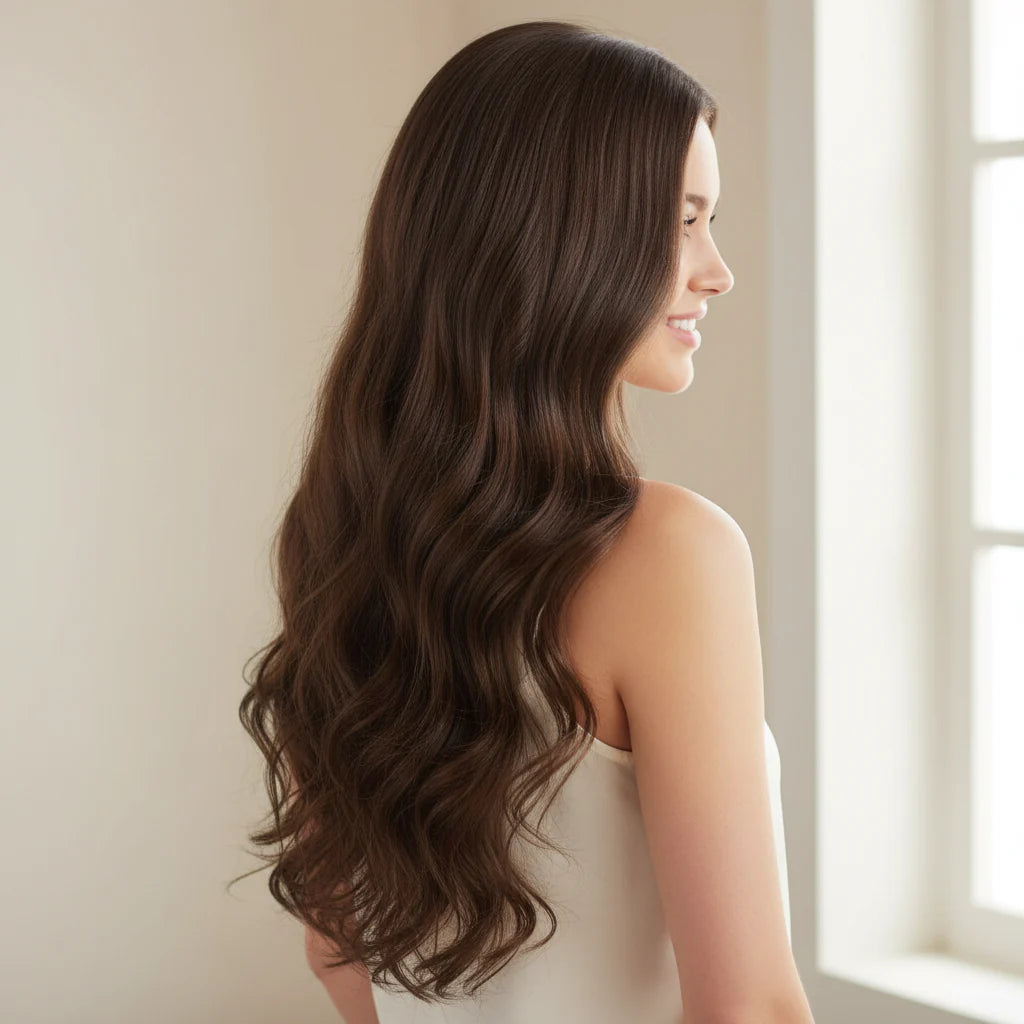 Clip-In Hair Extensions: Long, Wavy Remy Human Hair