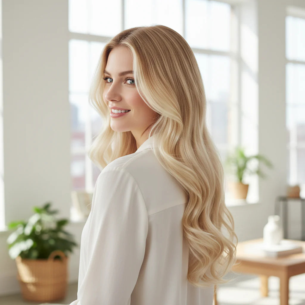 Clip-In Hair Extensions: Long, Wavy Remy Human Hair