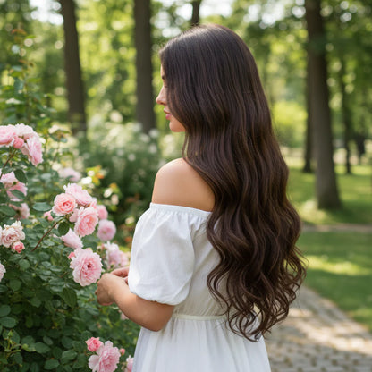 Clip-In Hair Extensions: Long, Wavy Remy Human Hair