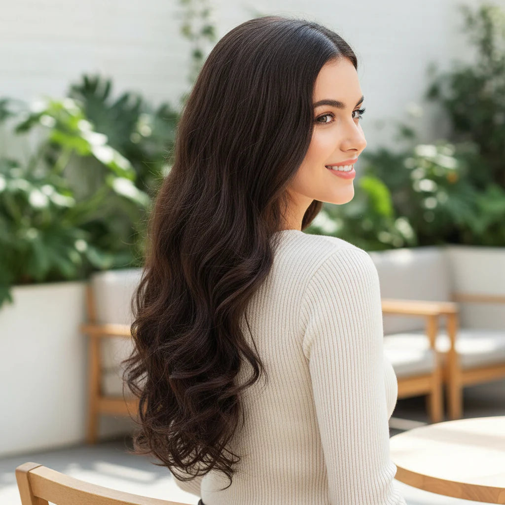 Clip-In Hair Extensions: Long, Wavy Remy Human Hair