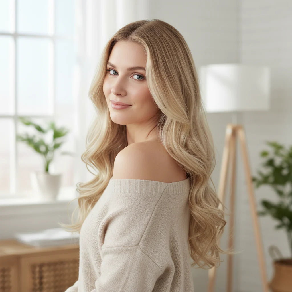 Clip-In Hair Extensions: Long, Wavy Remy Human Hair