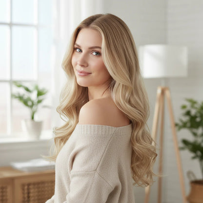 Clip-In Hair Extensions: Long, Wavy Remy Human Hair