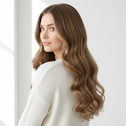 Clip-In Hair Extensions: Long, Wavy Remy Human Hair