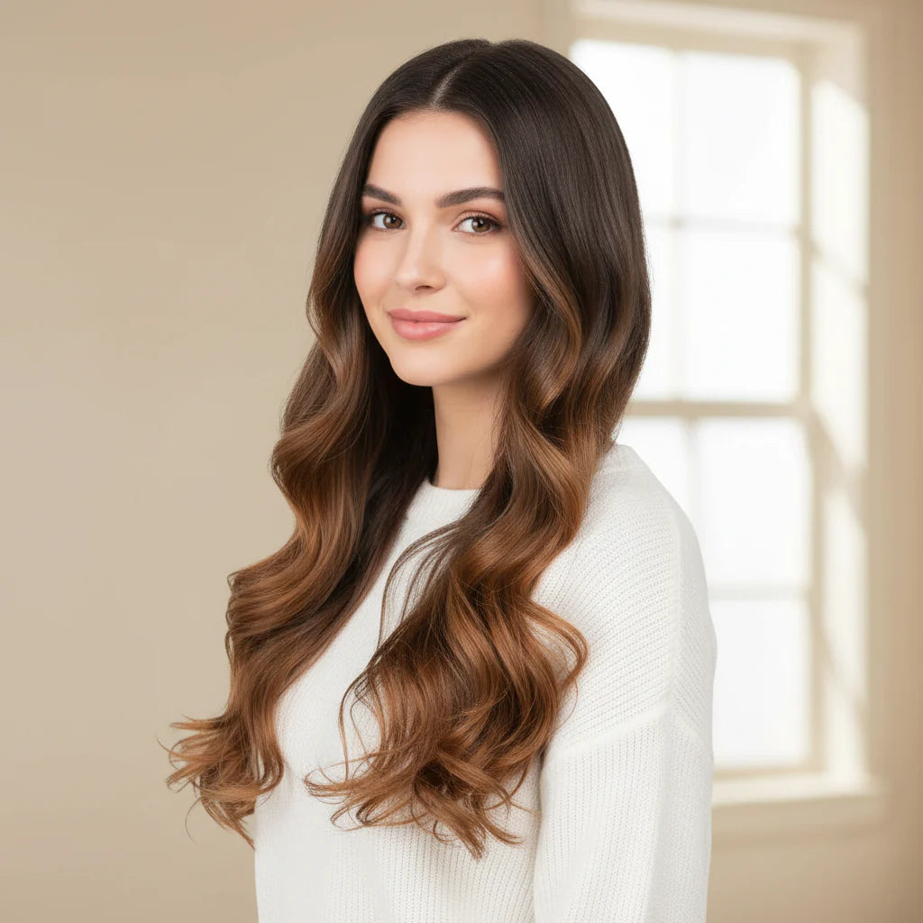 Clip-In Hair Extensions: Long, Wavy Remy Human Hair