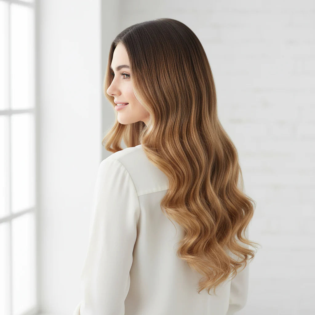 Clip-In Hair Extensions: Long, Wavy Remy Human Hair
