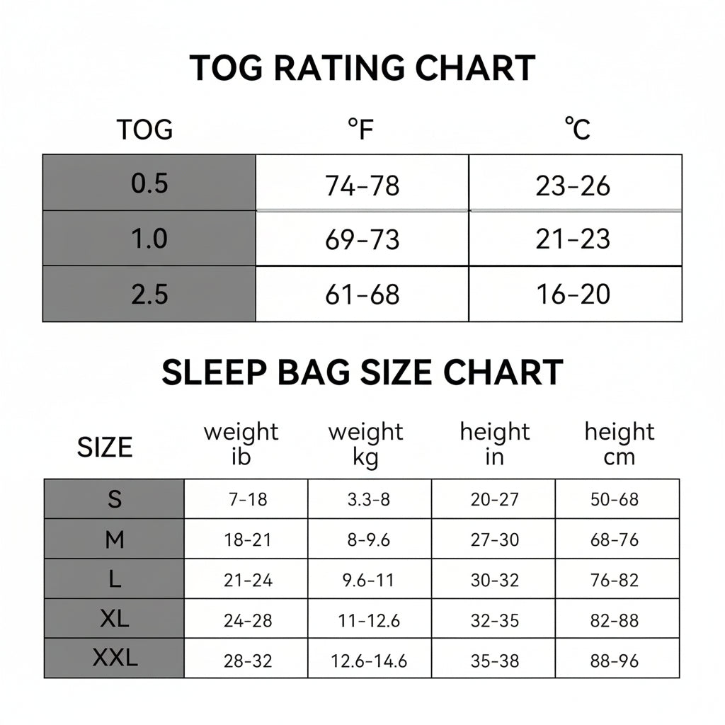 Baby Bamboo Sleep Sack - Lightweight, Breathable Sleeping Bag for Babies