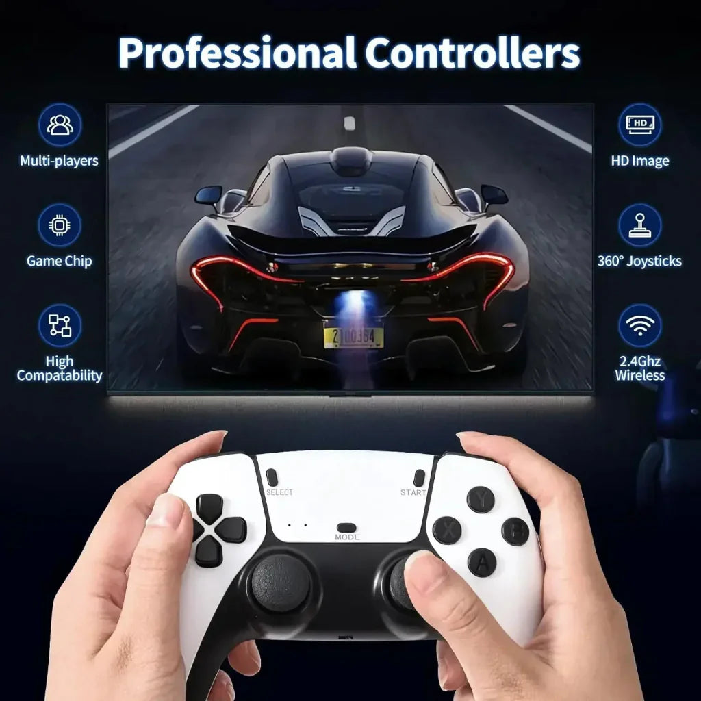 Game Console Stick 4K – Retro Wireless Gaming Controllers