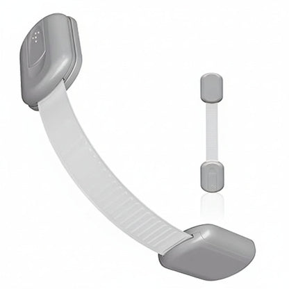 Easy-Install Child Safety Cabinet Locks with Adhesive Straps for Drawers & Doors