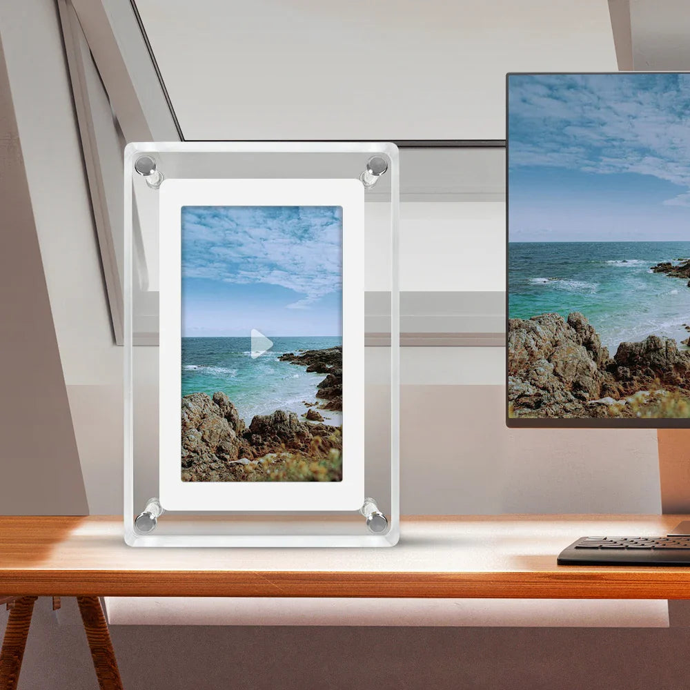 ClearFrame Portable Acrylic Digital Photo Frame with IPS
