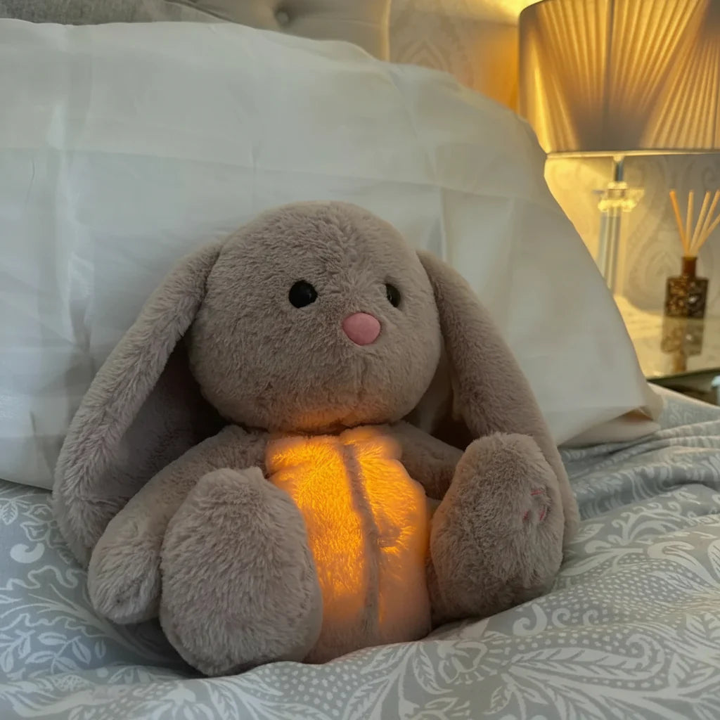 Breathing Plush Bunny: Calming Stuffed Animal for Relaxation for Kids and Adults