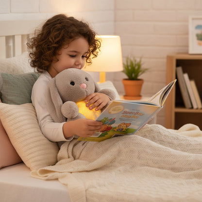 Breathing Plush Bunny: Calming Stuffed Animal for Relaxation for Kids and Adults