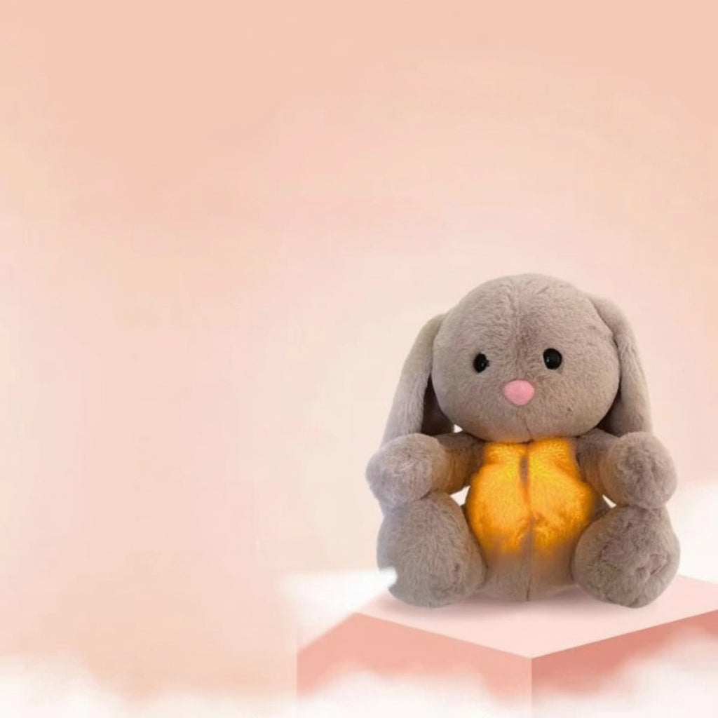 Breathing Plush Bunny: Calming Stuffed Animal for Relaxation for Kids and Adults