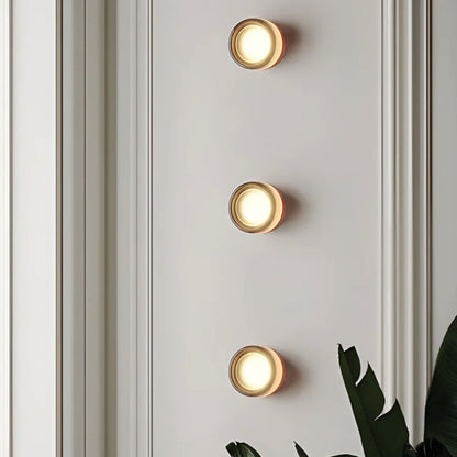 Applique Murale LED Dimple – Verre Texturé, Diamètre 10–12 cm, Design Moderne