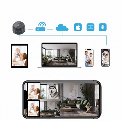 HD Wireless Mini Security Camera with WiFi and Magnetic Mount