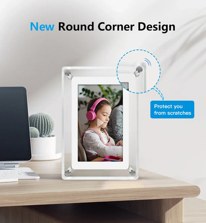 ClearFrame Portable Acrylic Digital Photo Frame with IPS