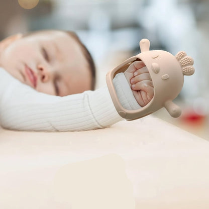Baby Teething Mitten – Silicone Chew Glove for Soothing Sore Gums