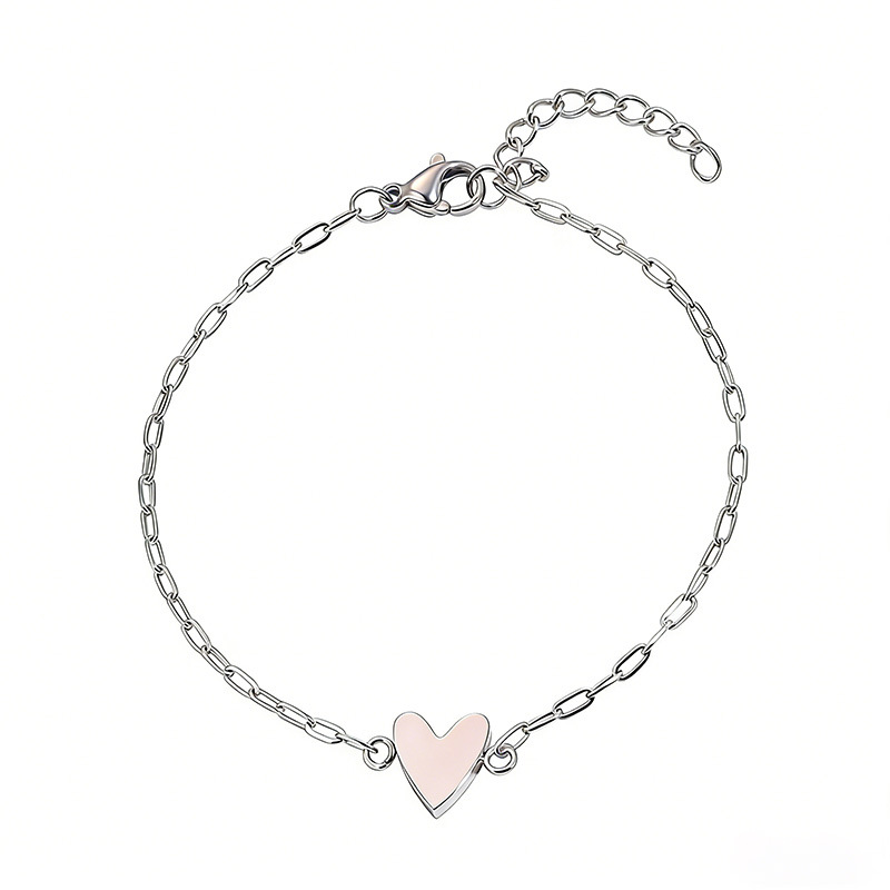 Adjustable Heart Chain Bracelet – Matching Couple Jewelry