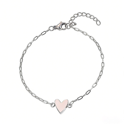 Adjustable Heart Chain Bracelet – Matching Couple Jewelry