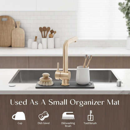 Diatomite Stone Sink Mat – Quick-Dry Faucet Tray for Kitchen Counter