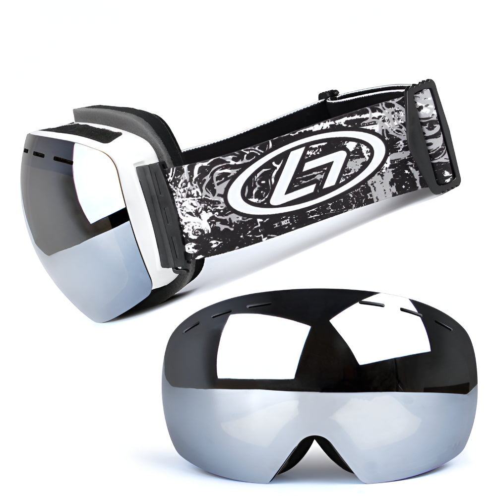Frameless Ski Goggles with Interchangeable Lenses – OTG Snow Eyewear for Over-the-Glasses Comfort