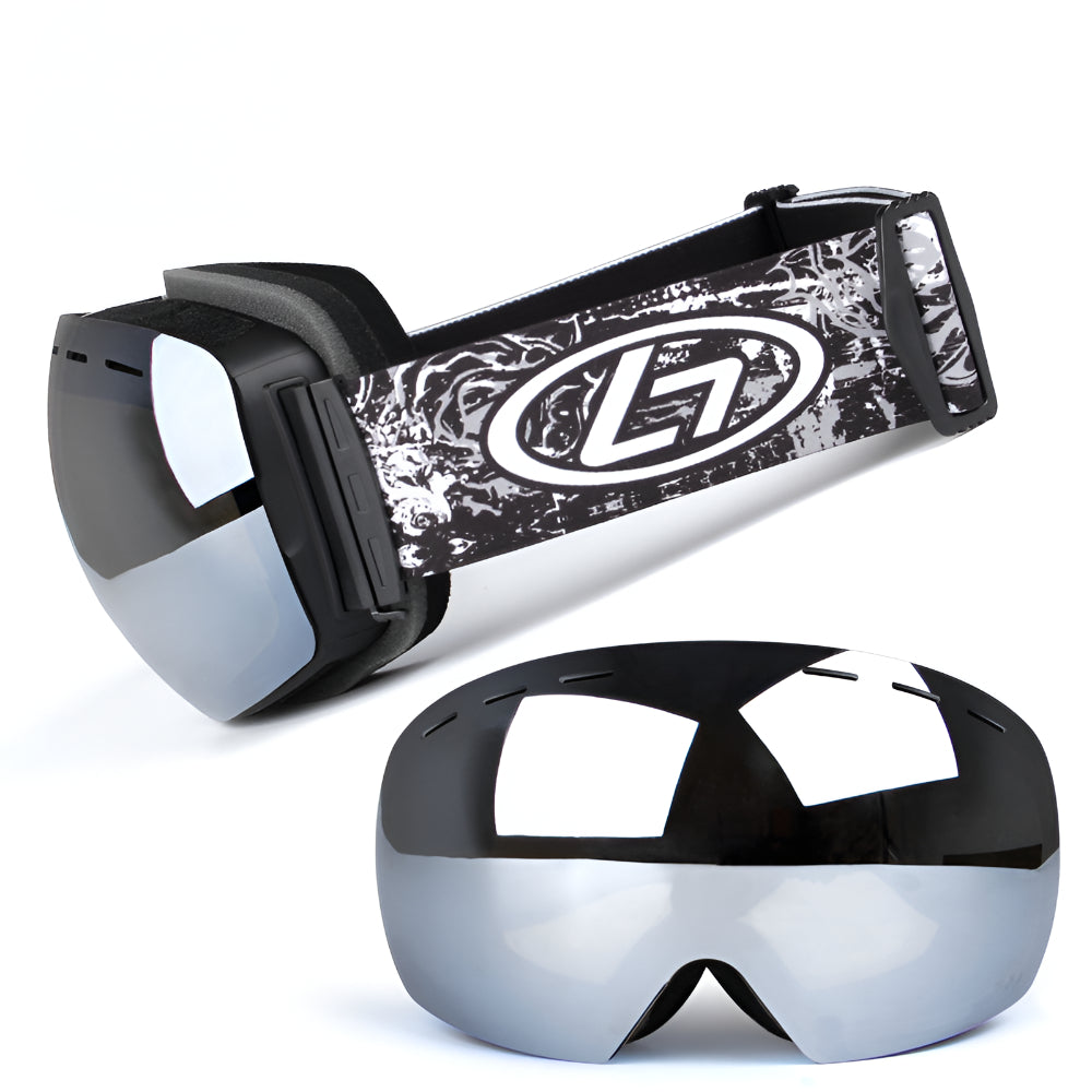 Frameless Ski Goggles with Interchangeable Lenses – OTG Snow Eyewear for Over-the-Glasses Comfort