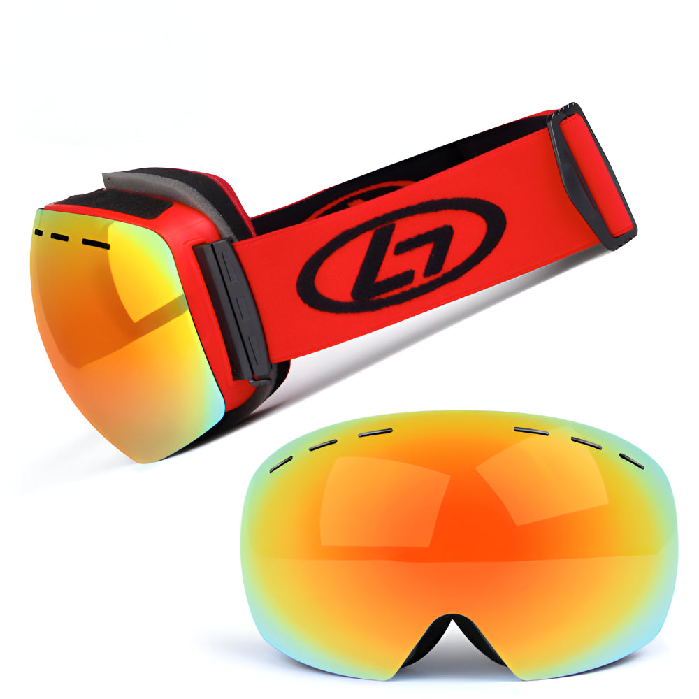 Frameless Ski Goggles with Interchangeable Lenses – OTG Snow Eyewear for Over-the-Glasses Comfort
