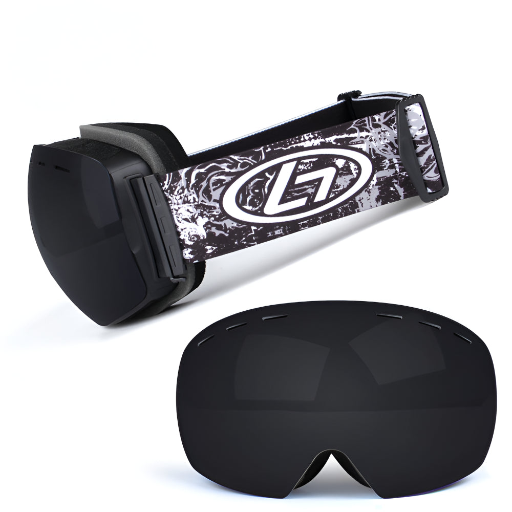 Frameless Ski Goggles with Interchangeable Lenses – OTG Snow Eyewear for Over-the-Glasses Comfort
