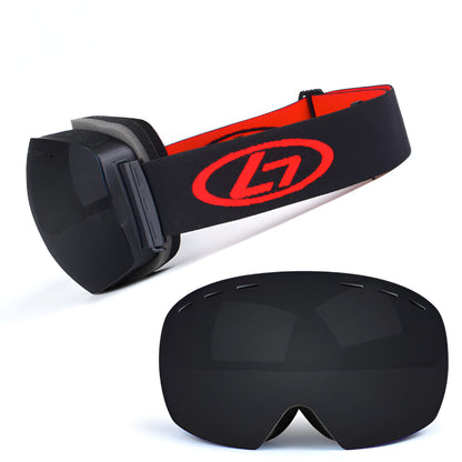Frameless Ski Goggles with Interchangeable Lenses – OTG Snow Eyewear for Over-the-Glasses Comfort