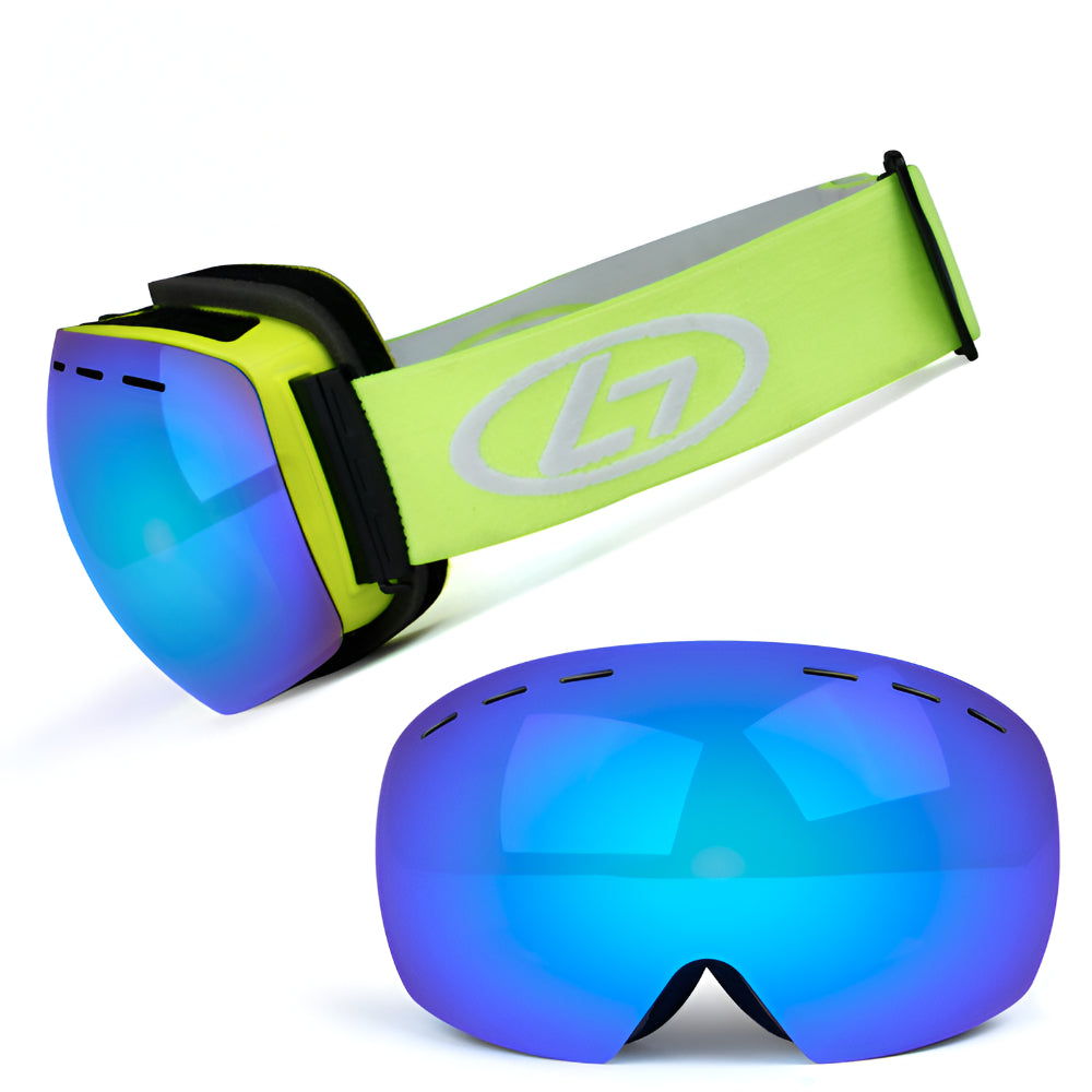 Frameless Ski Goggles with Interchangeable Lenses – OTG Snow Eyewear for Over-the-Glasses Comfort