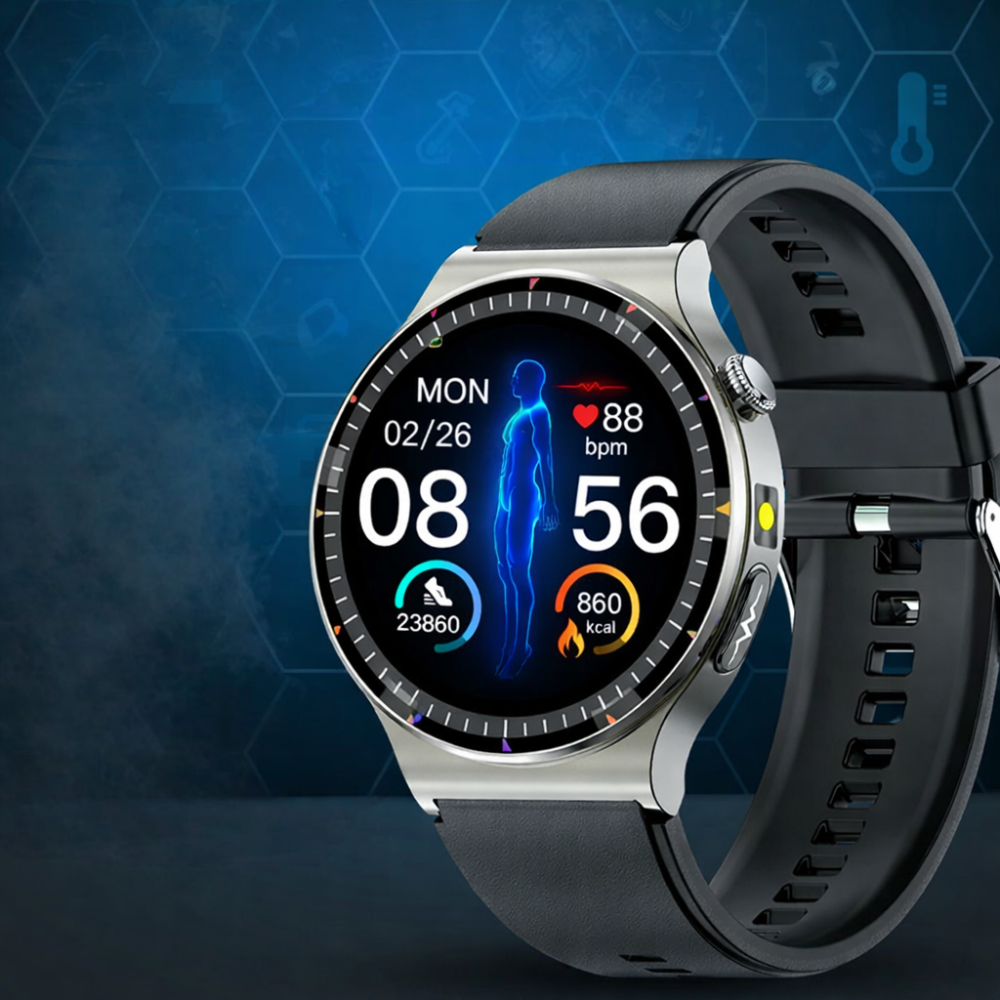 ECG Smartwatch with SpO2 Oxygen Monitor for Comprehensive
