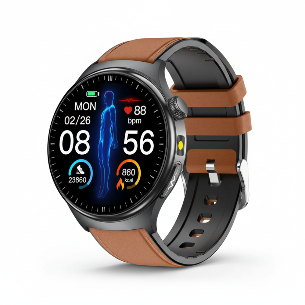 ECG Smartwatch with SpO2 Oxygen Monitor for Comprehensive